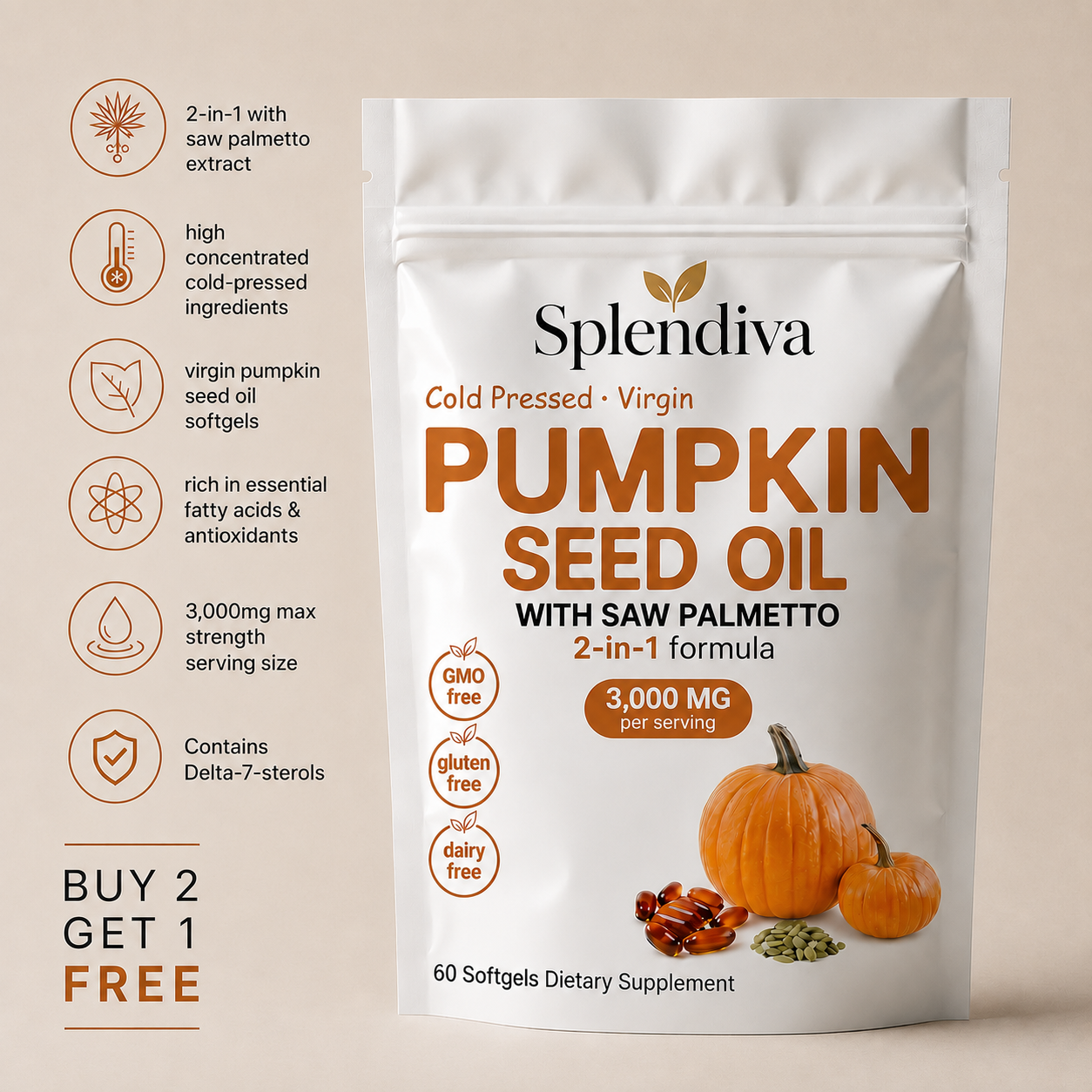 Premium Pumpkin Seed Oil Capsules